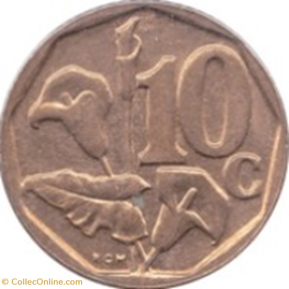 10 cents en anglais - SOUTH AFRICA Afrique du Sud 1996 monnaies monde 10 cents en anglais south africa afrique du sud 1996