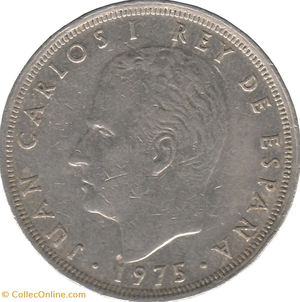 25 Pesetas Espagne 1975 (80) monnaies monde 25 pesetas espagne 1975 80