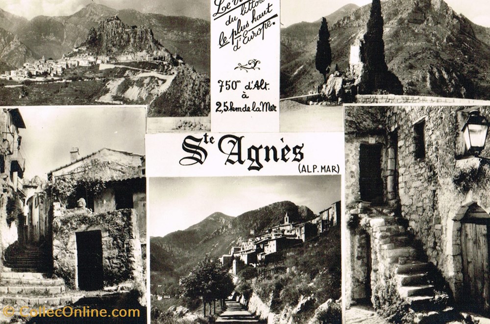 cartes postales france alpes maritimes saint agnes