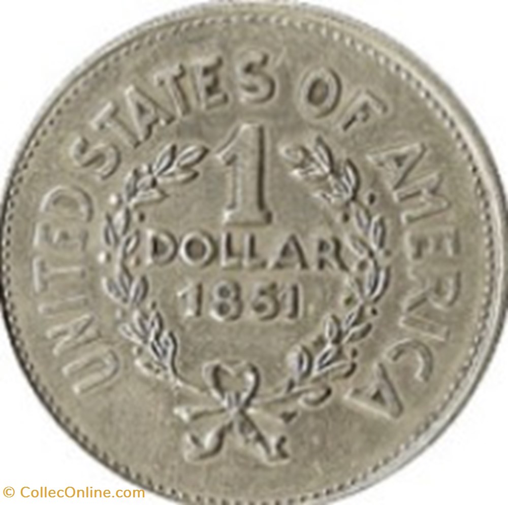 Etats-Unis 1 Dollar Indian Head (jeton de fantaisie) monnaies etats unis 1 dollar indian head jeton de fantaisie