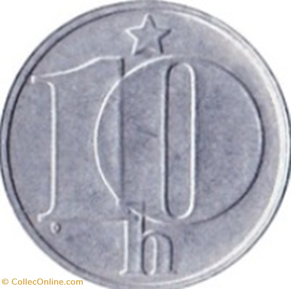 10 haléřů Tchécoslovaquie 1976 monnaies monde 10 haleru tchecoslovaquie 1976