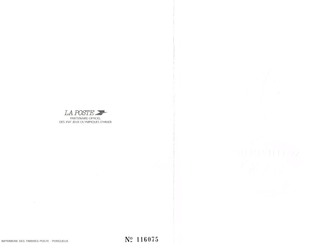timbres europe document 1er jour 16eme jeux olympique hiver ski artistique