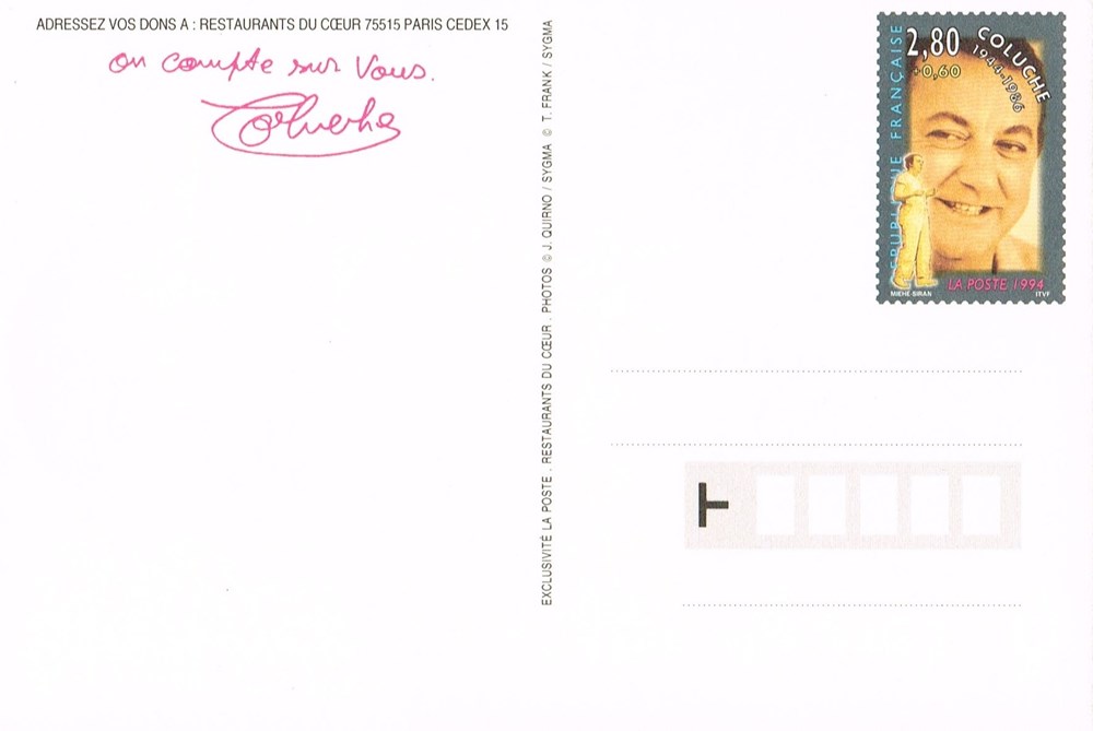 Carte Poste les Resto du Coeur YT N°2902-CP1 timbres europe carte poste les resto du coeur yt n 2902 cp1