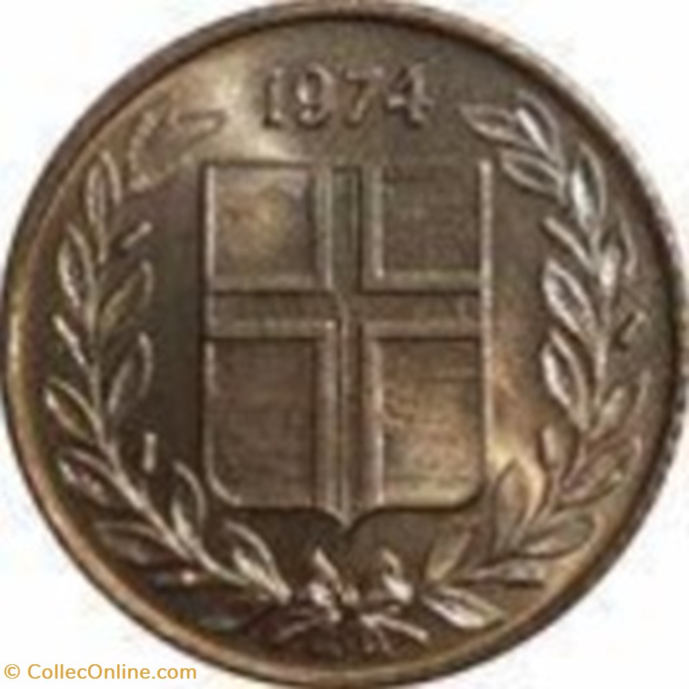 50 aurar Islande 1974 monnaies monde 50 aurar islande 1974