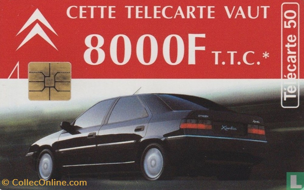 France- Citroën Xantia- Solaïque 03 (1990) divers telecartes cartes telephoniques france citroen xantia solaique 03 1990