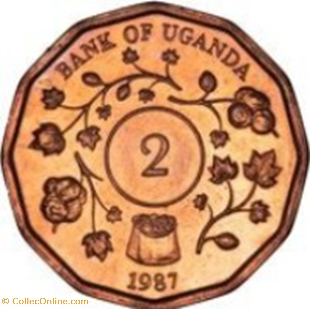 2 Shillings Uganda 1987 monnaies monde ouganda 2 shillings uganda 1987