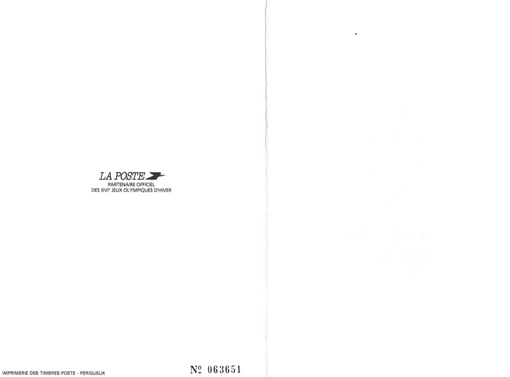timbres europe document 1er jour 16eme jeux olympique hiver ski alpin