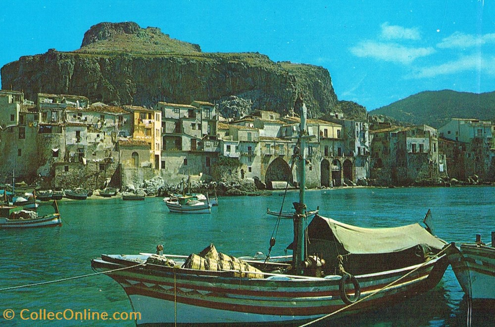 cartes postales italie sicile cefalu marina piccola
