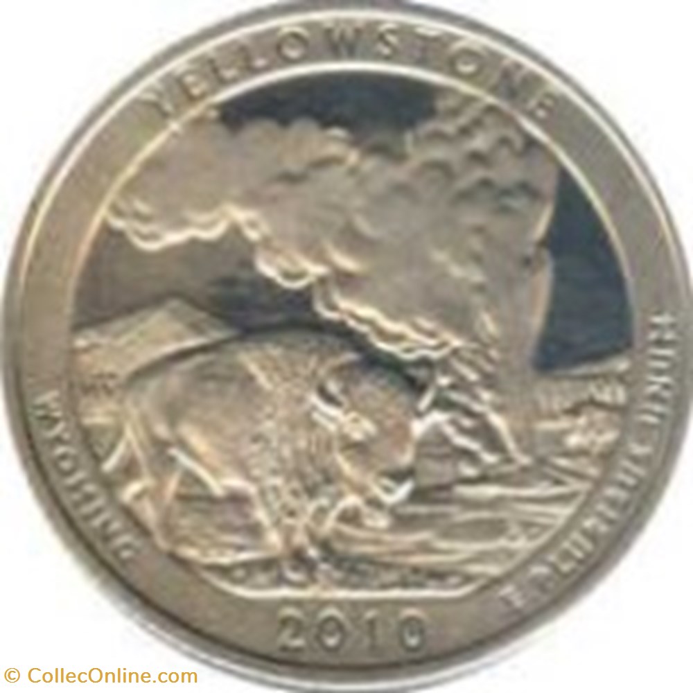Etats Unis-¼ Dollar "Quarter Yellowstone" 2010 P monnaies monde etats unis dollar quarter yellowstone 2010 p