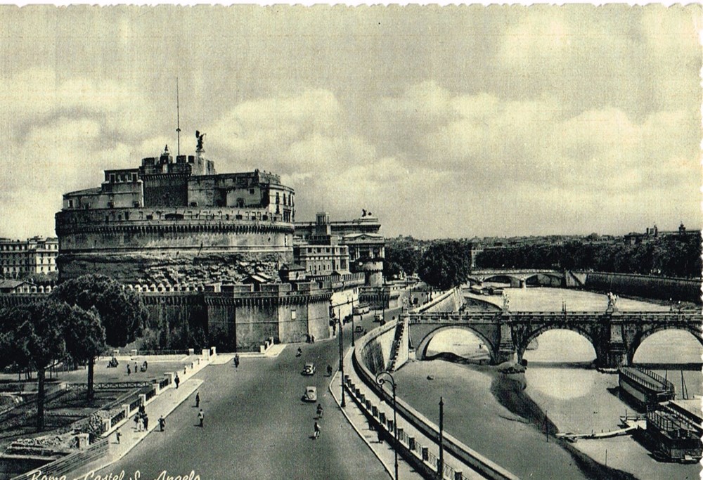 Italie-Rome-Pont et château Saint Ange cartes postales italie rome pont et chateau saint ange