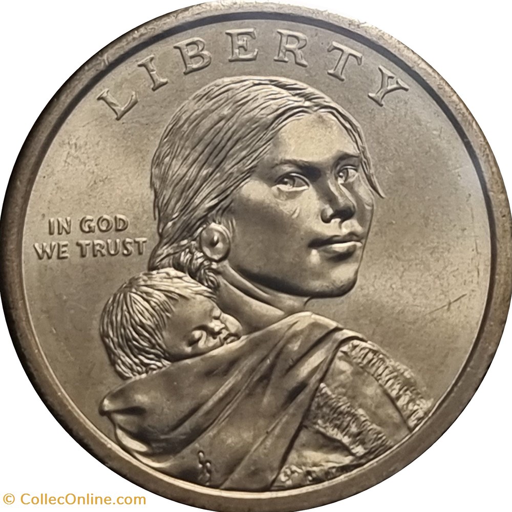 Etats Unis-1 Dollar Sequoyah 2017 D-Uncirculated monnaies monde etats unis 1 dollar sequoyah 2017 d uncirculated
