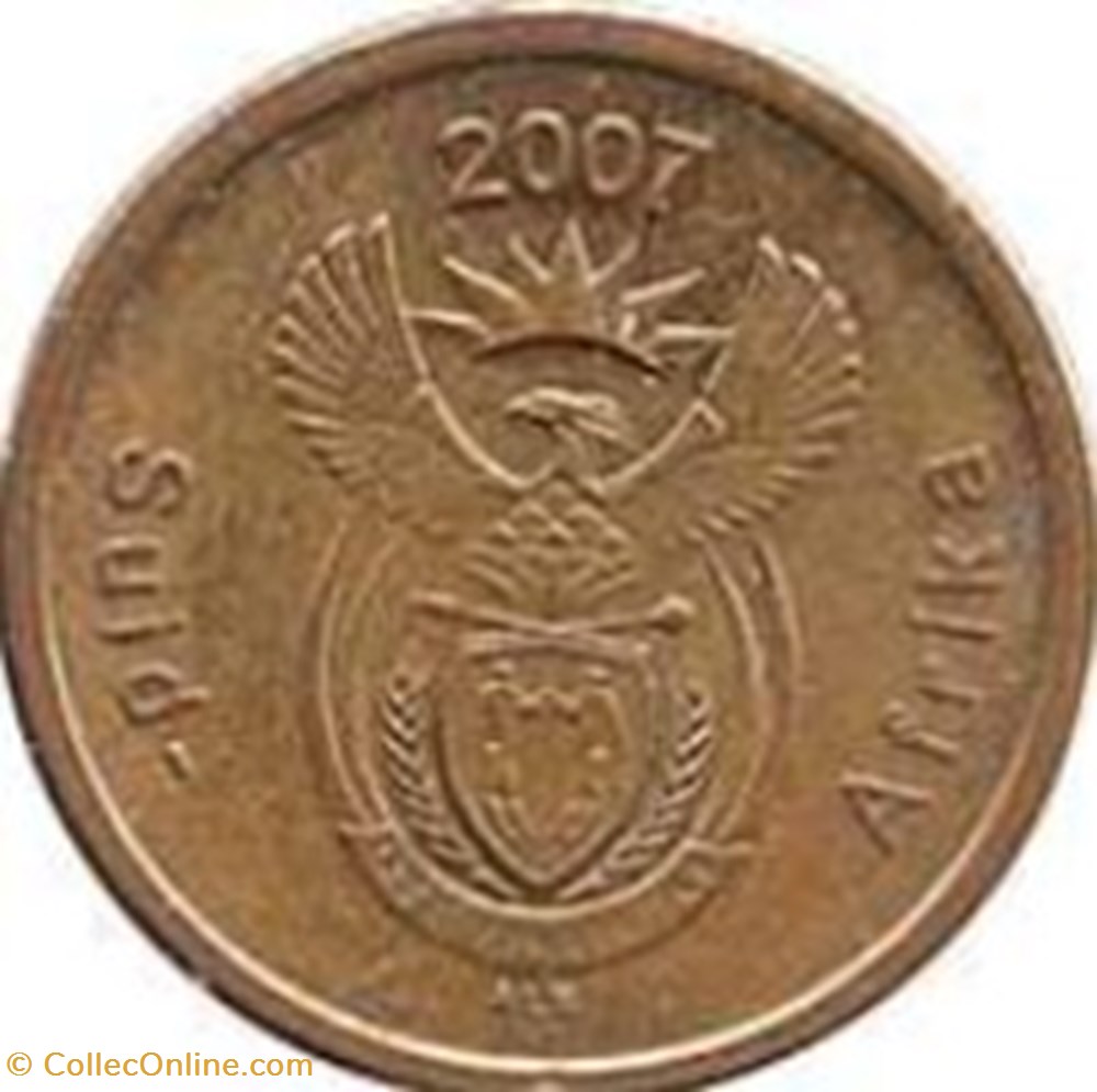 monnaies monde 5 cents en afrikaans suid afrika afrique du sud 2007