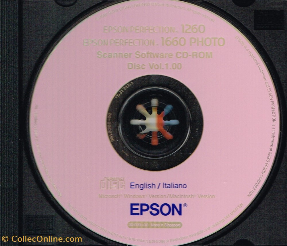 Espon Perfection 1260/1660 Scanner Software V1.00 informatique logiciels espon perfection 1260 1660 scanner software v1 00
