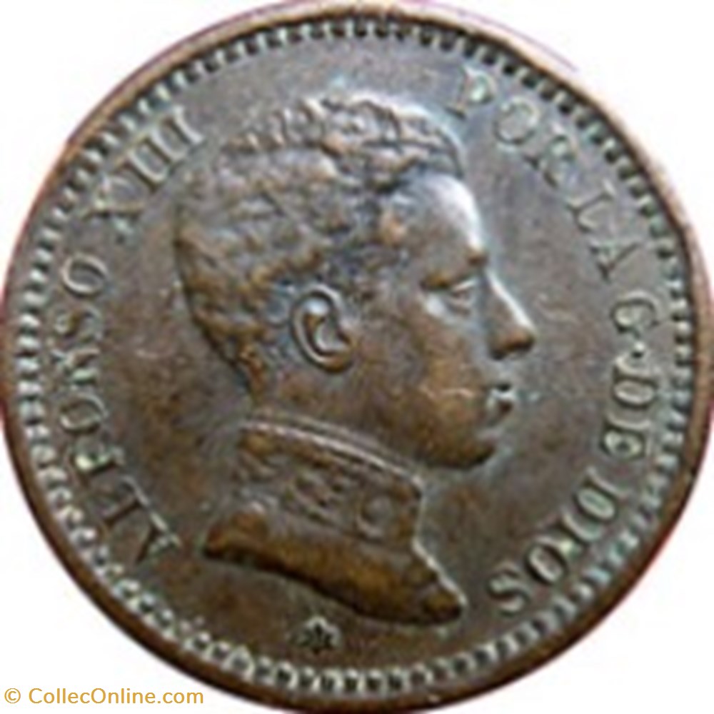2 centimos Alphonse XIII cadet 1905 Espagne monnaies monde 2 centimos alphonse xiii cadet 1905 espagne