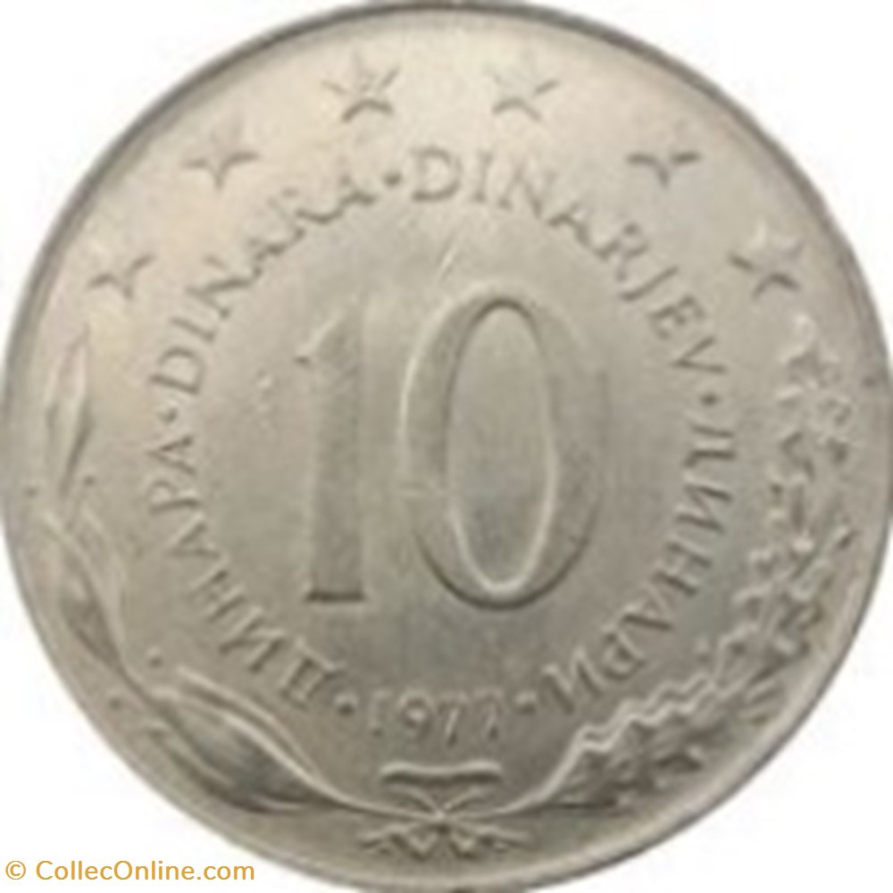 10 dinar Yougoslavie 1977 monnaies monde 10 dinar yougoslavie 1977