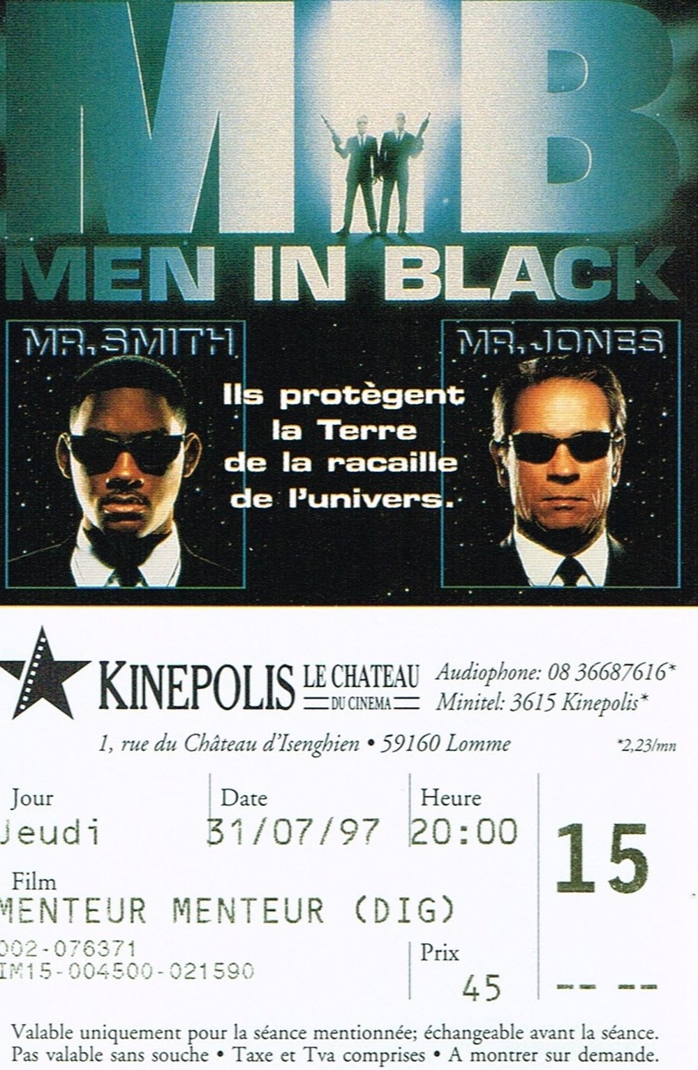 MIB documents anciens tickets d entree mib