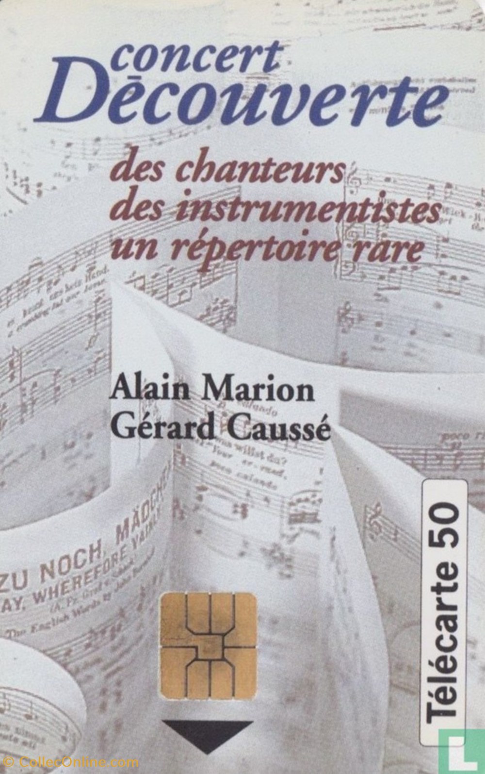 France- Concert Découverte- Solaïque 03 (1990) divers telecartes cartes telephoniques france concert decouverte solaique 03 1990