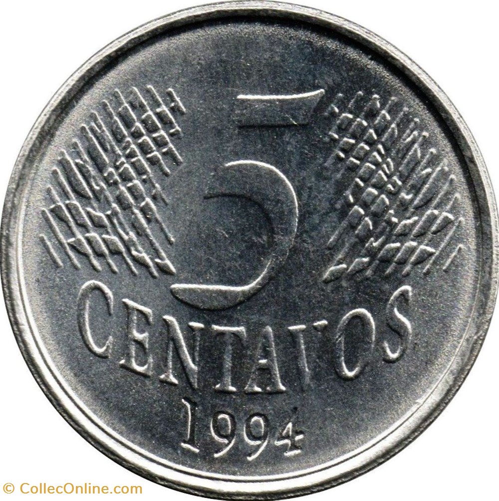 5 Centavos Brésil 1994 monnaies monde 5 centavos bresil 1994