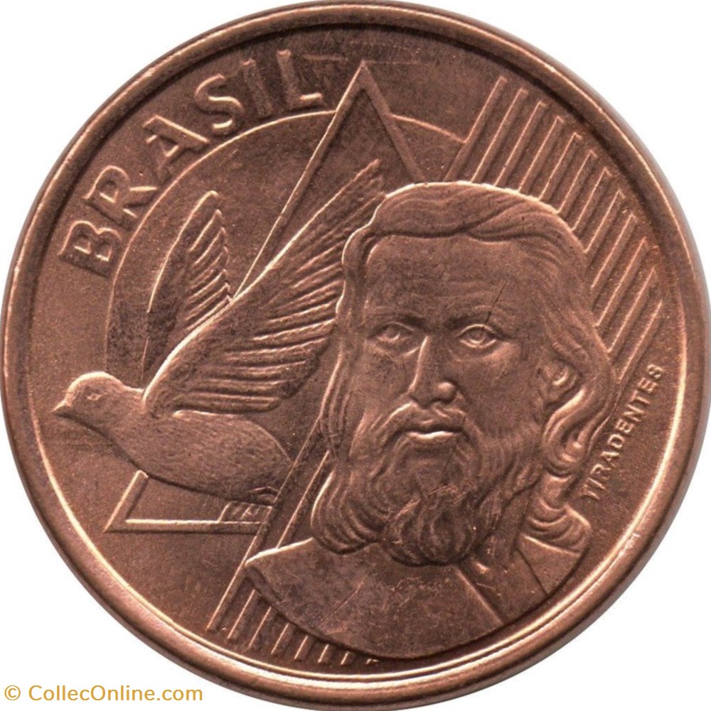 5 centavos - Tiradentes Brésil 2009 monnaies monde 5 centavos tiradentes bresil 2009