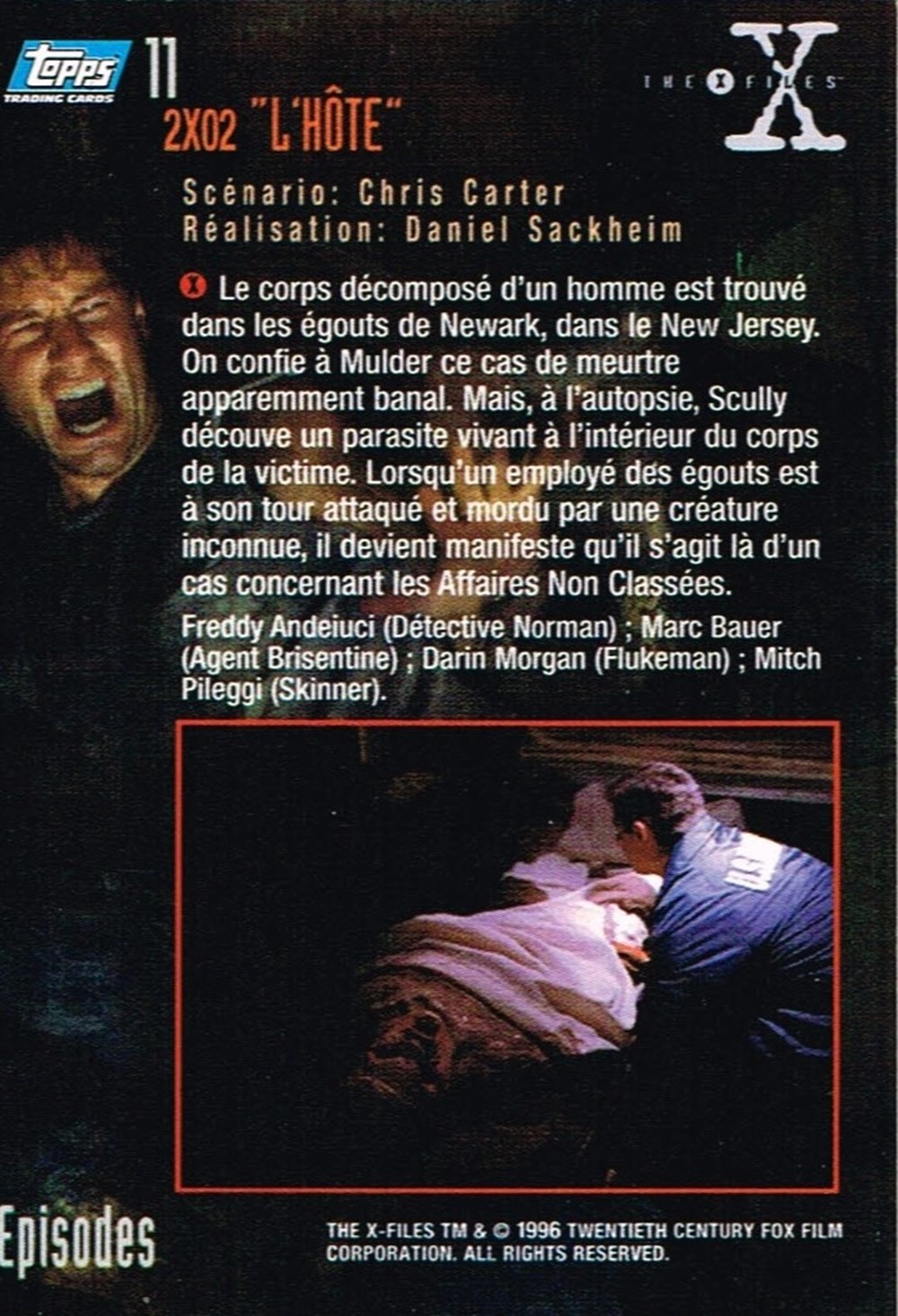 X Files-N°11-Topps cinema series x files n 11 topps