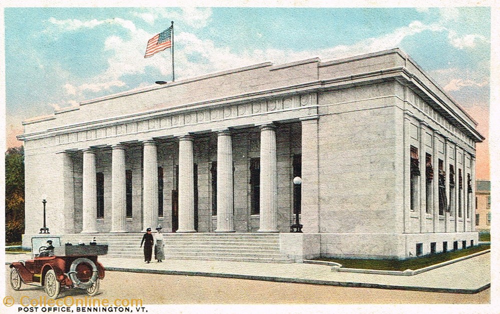 cartes postales etats unis vermont bennington post office
