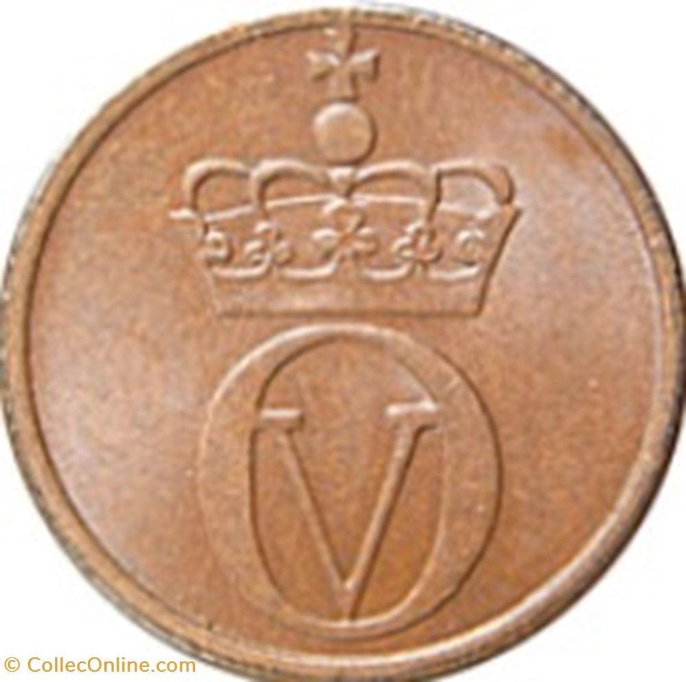 1 øre - Olav V Norvège 1971 monnaies monde 1 re olav v norvege 1971