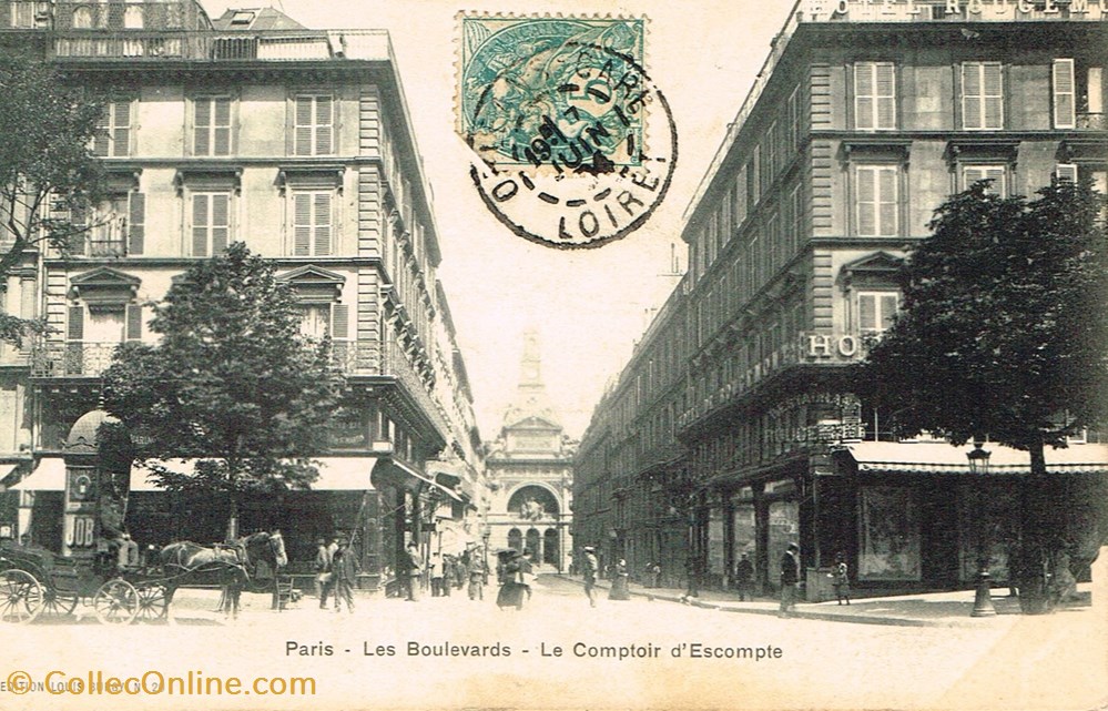 France-Paris-Le comptoir d'Escompte cartes postales france paris le comptoir escompte