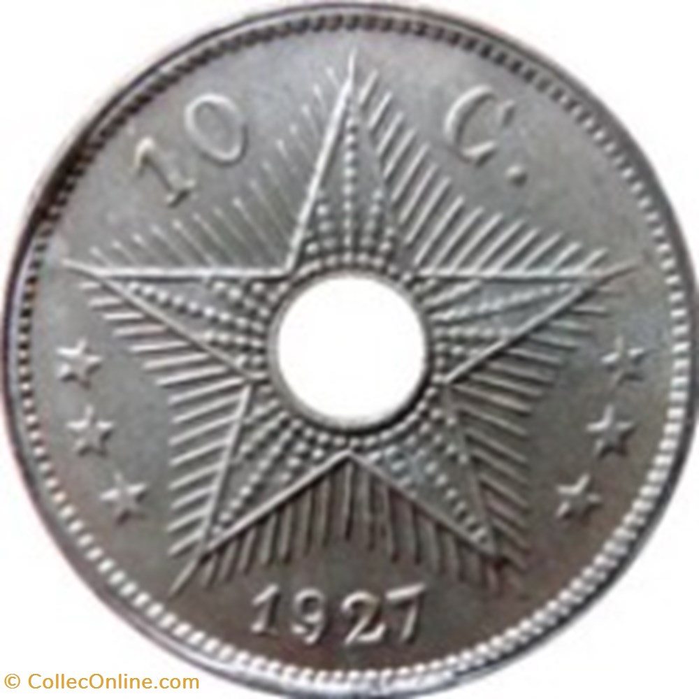 10 centimes - Albert I Congo Belge- 1921 (arrêt du C oblique) monnaies monde 10 centimes albert i congo belge 1921 arret du c oblique