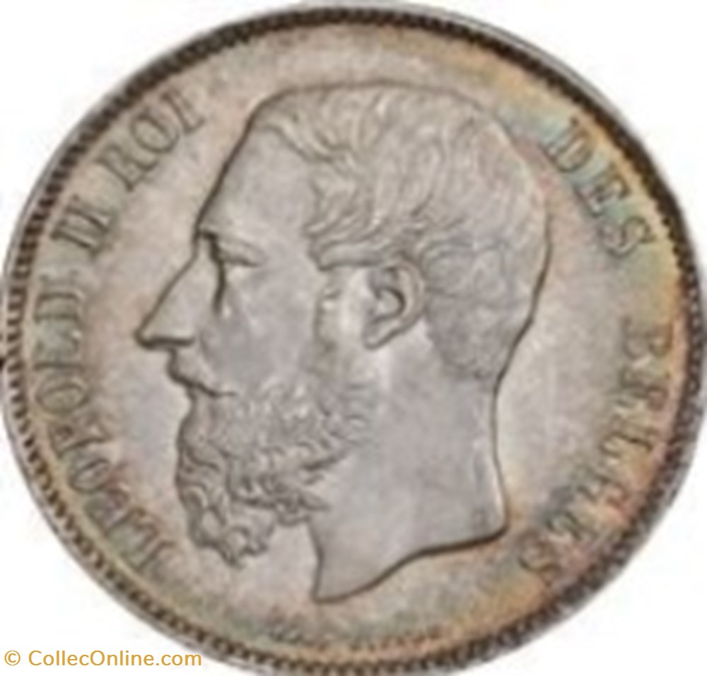 5 francs - Léopold II petite tête-Belgique 1868-A monnaies monde 5 francs leopold ii petite tete belgique 1868 a