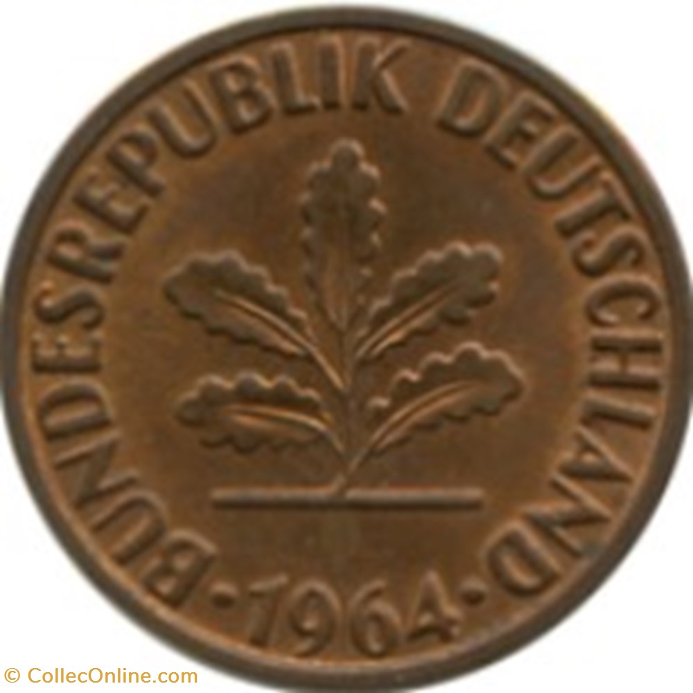 2 Pfennig Allemagne 1958 (F) monnaies monde 2 pfennig allemagne 1958 f