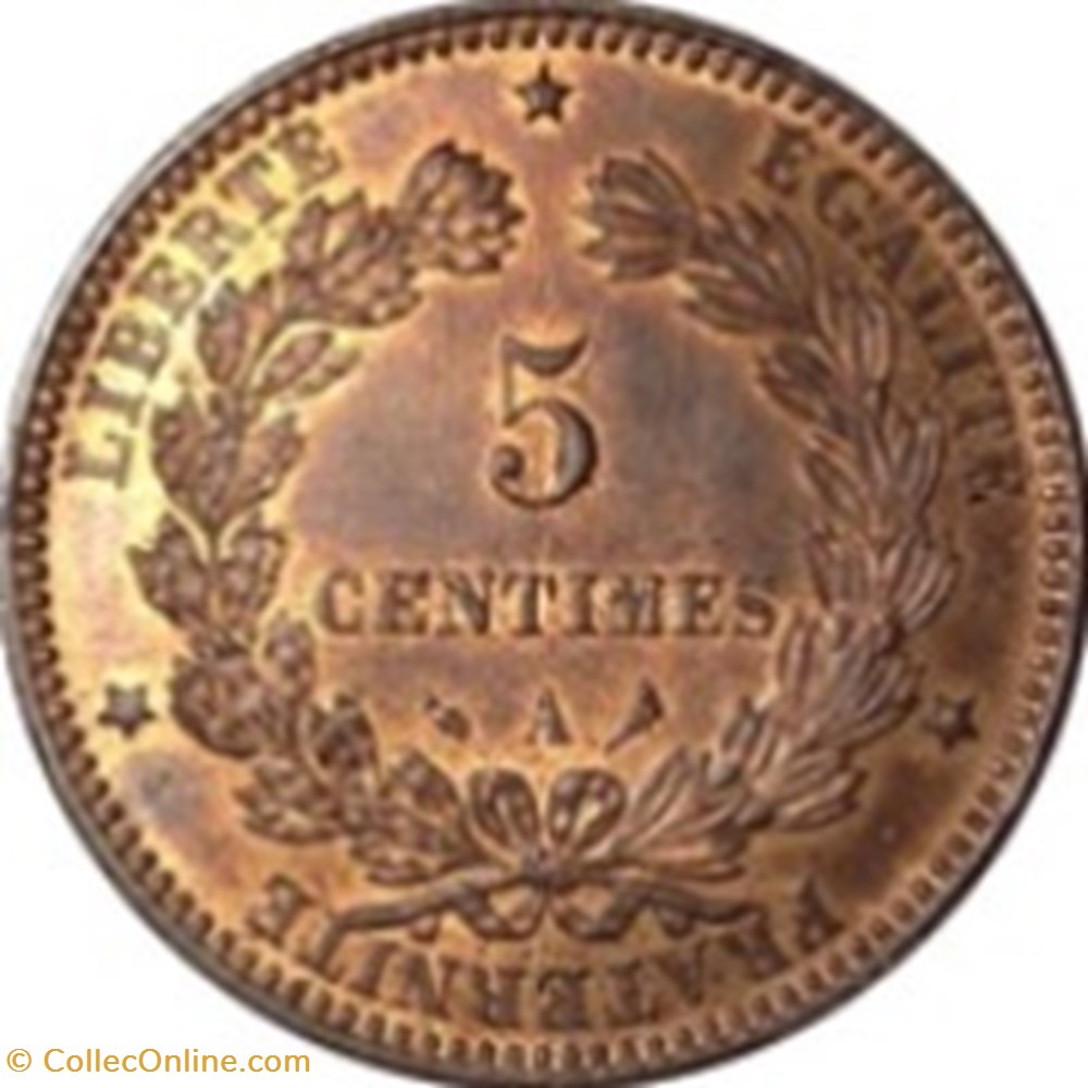 monnaies monde france 5 centimes ceres 1882 a