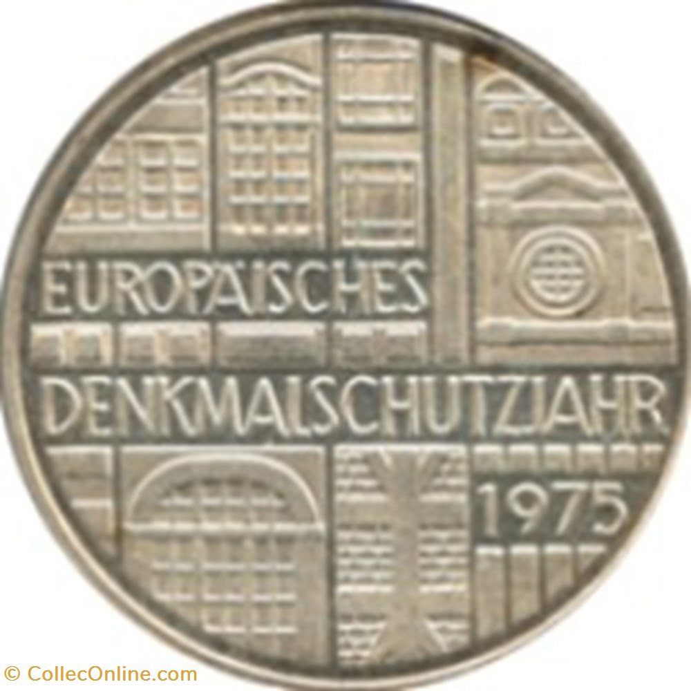 5 deutsche mark Europäisches Denkmalschutzjahr Allemagne 1975 (F) monnaies monde 5 deutsche mark europaisches denkmalschutzjahr allemagne 1975 f