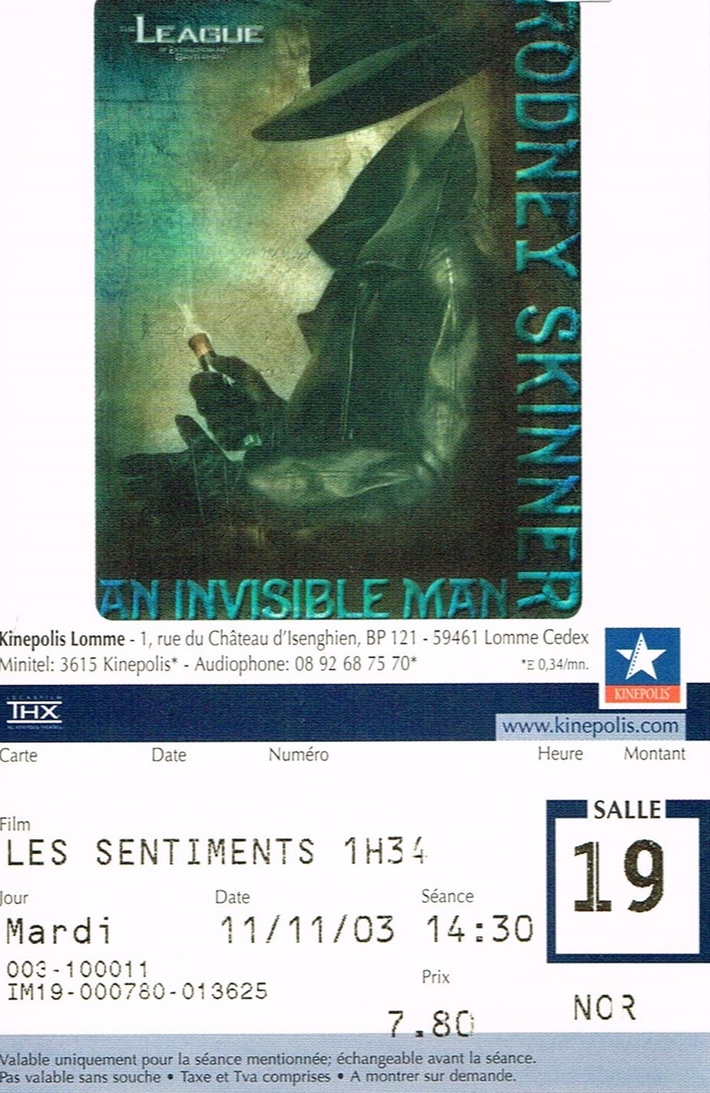 Invisible Man documents anciens tickets d entree invisible man