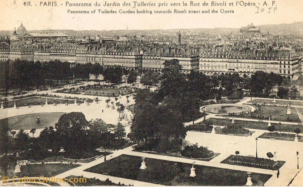 cartes postales france paris jardin des tuileries