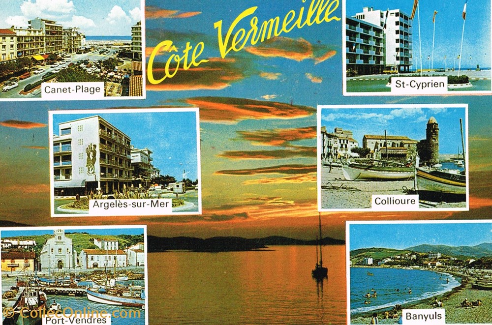 cartes postales france pyrenees orientales cote vermeille