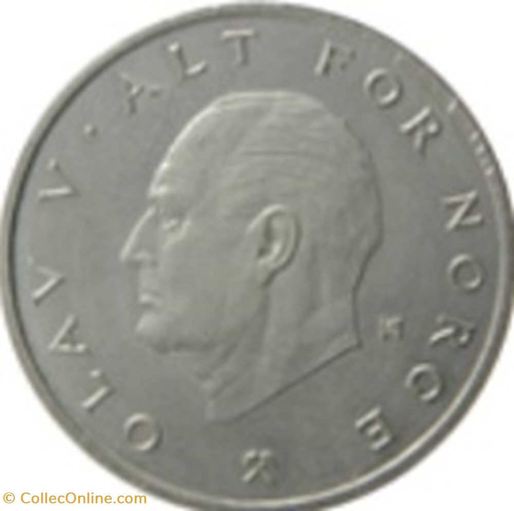 1 couronne Norvège 1977 monnaies monde 1 couronne norvege 1977