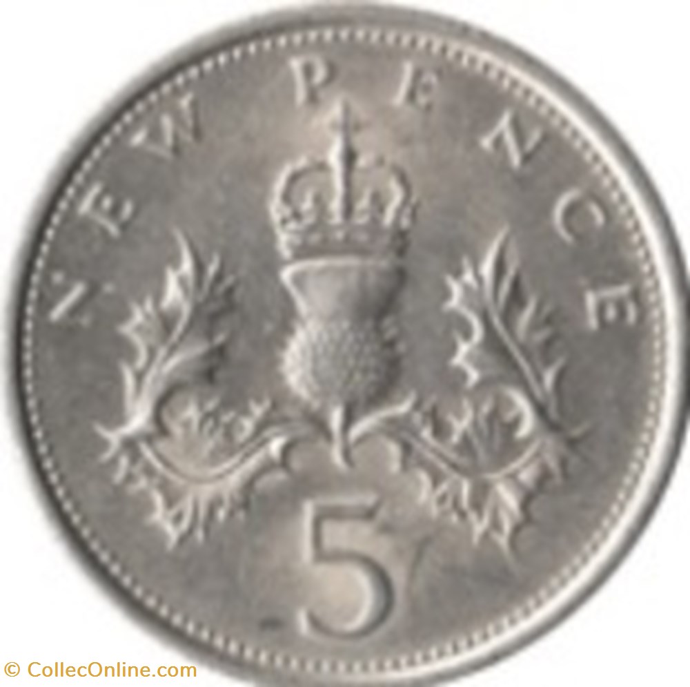 5 Pence Elizabeth II 1971 monnaies monde royaume uni 5 pence elizabeth ii 1971