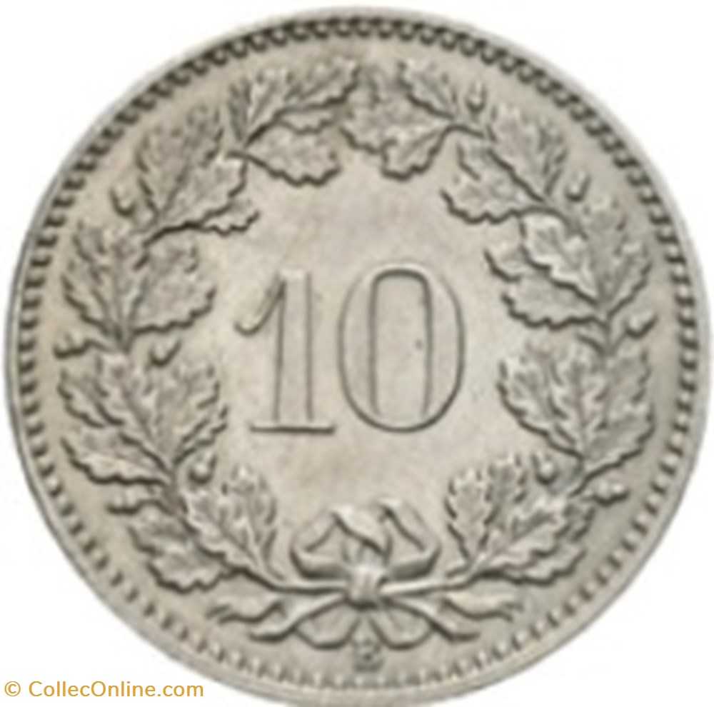 10 centimes Tête de Libertas Suisse 1879 B monnaies monde 10 centimes tete de libertas suisse 1879 b
