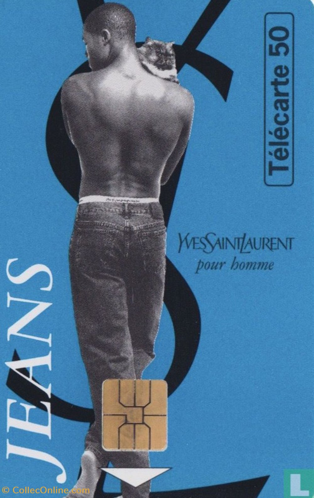 divers telecartes cartes telephoniques france yves saint laurent jeans solaique 03 1990