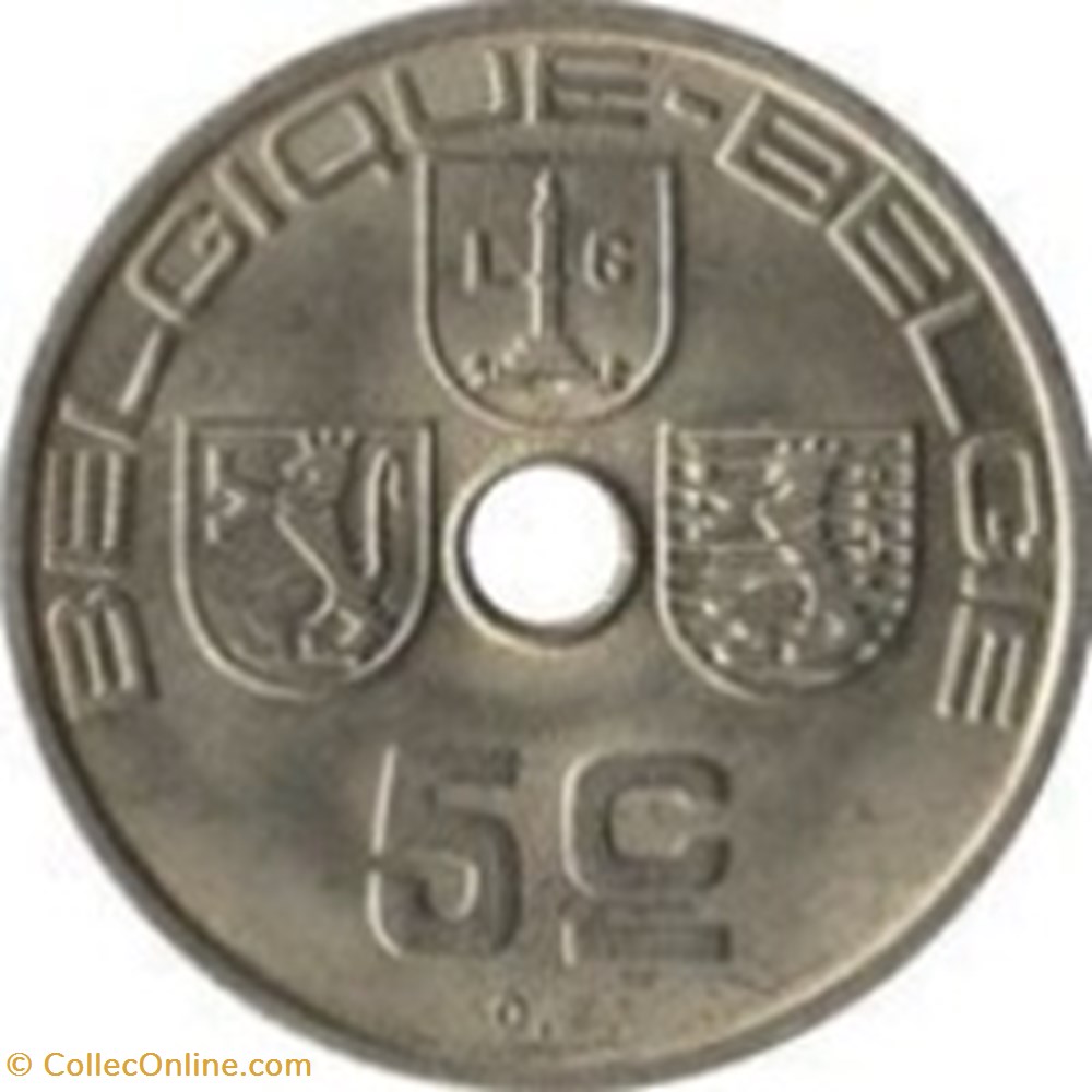 5 centimes - Léopold III Belgique-Belgie 1938 monnaies monde 5 centimes leopold iii belgique belgie 1938