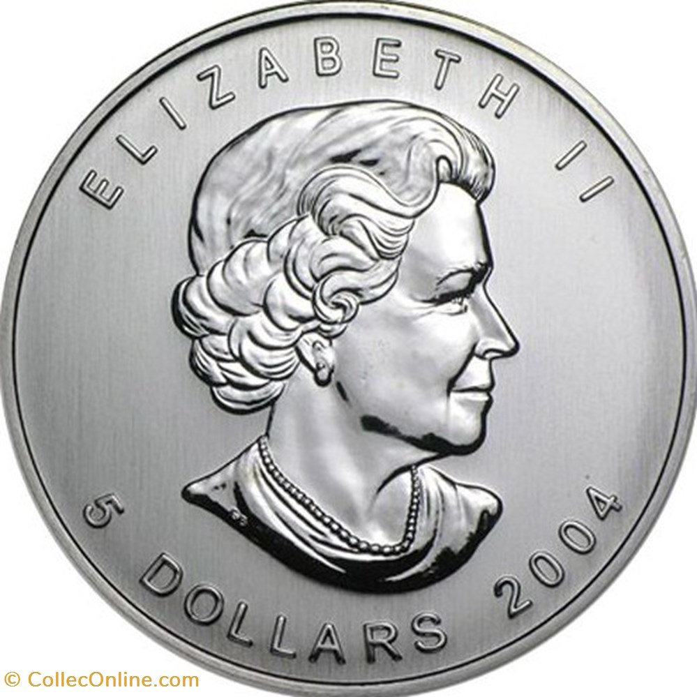 monnaies monde 5 dollars maple leaf canada 2008