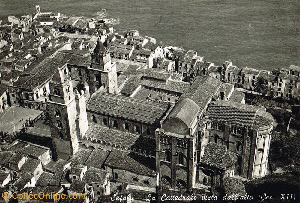 cartes postales italie cefalu cathedrale