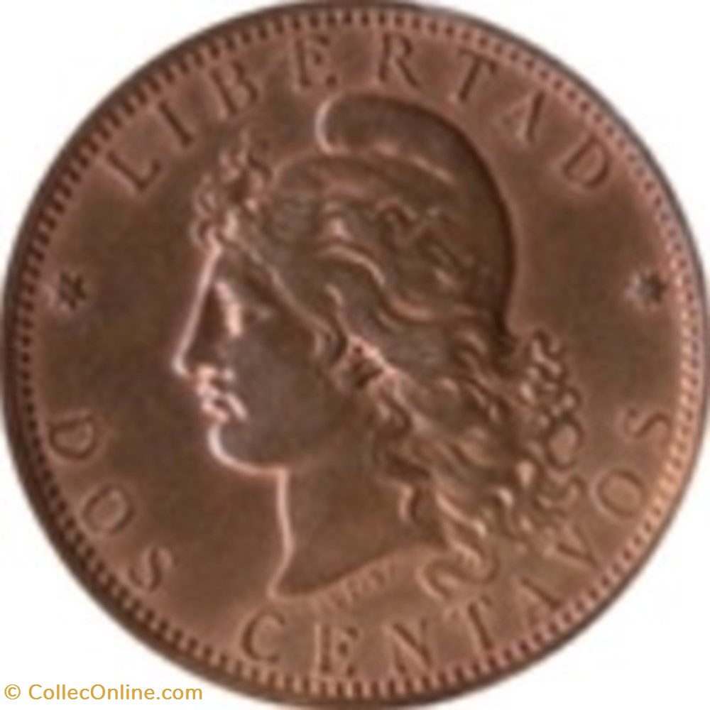 2 Centavos Argentine 1890 monnaies monde 2 centavos argentine 1890