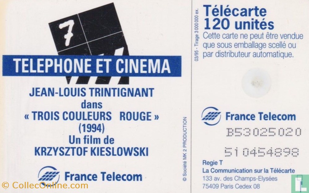France-Jean Louis Trintignant- Gemplus 01.2 divers telecartes cartes telephoniques france jean louis trintignant gemplus 01 2