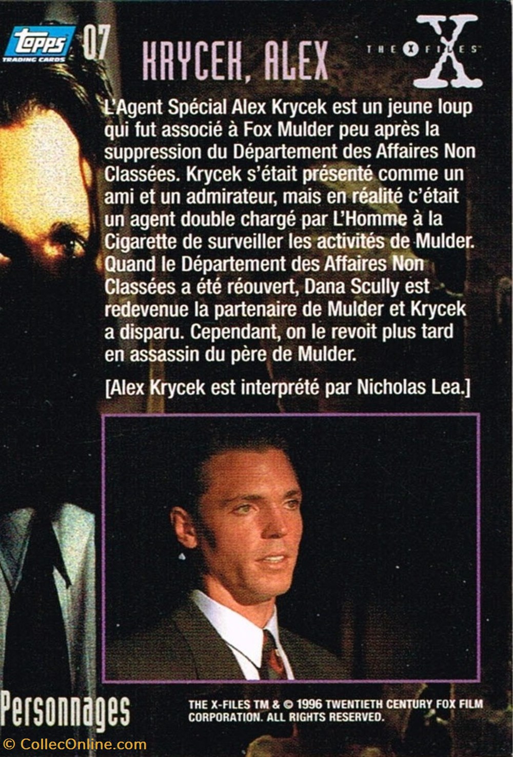 cinema series x files n 07 topps