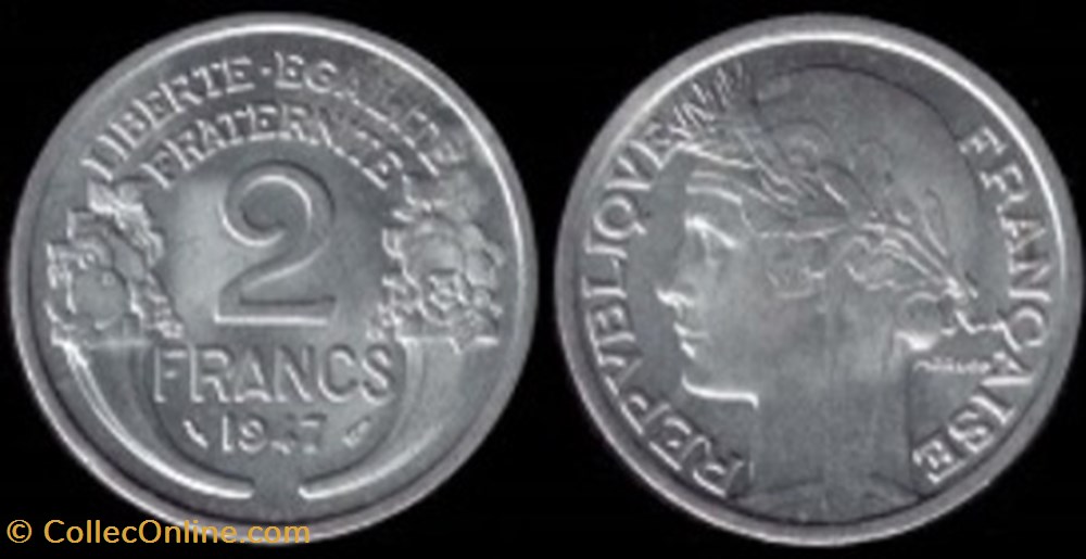 2 Francs Morlon 1948 monnaies 2 francs morlon 1948