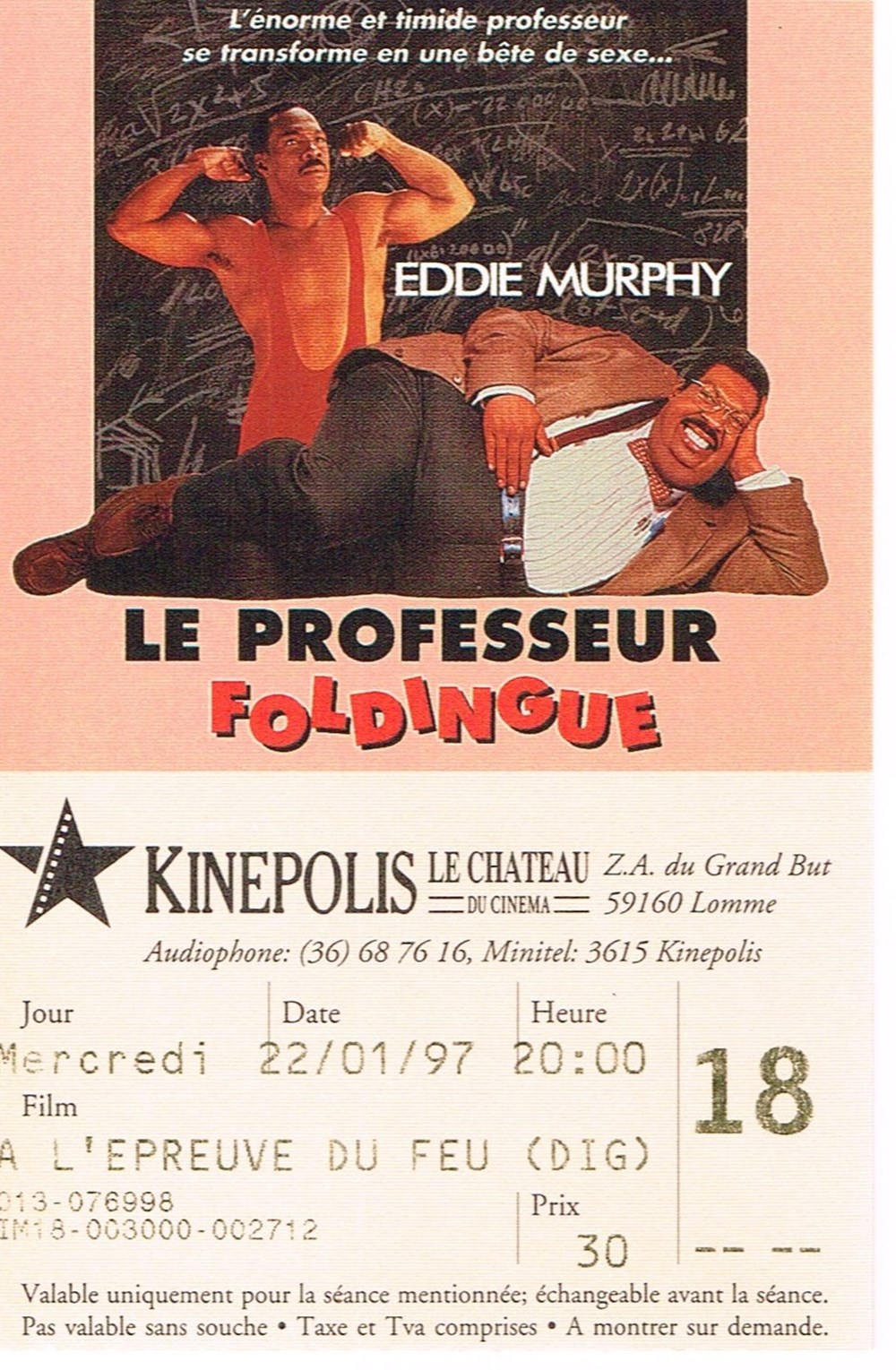 Le Professeur Foldingue documents anciens tickets entree le professeur foldingue