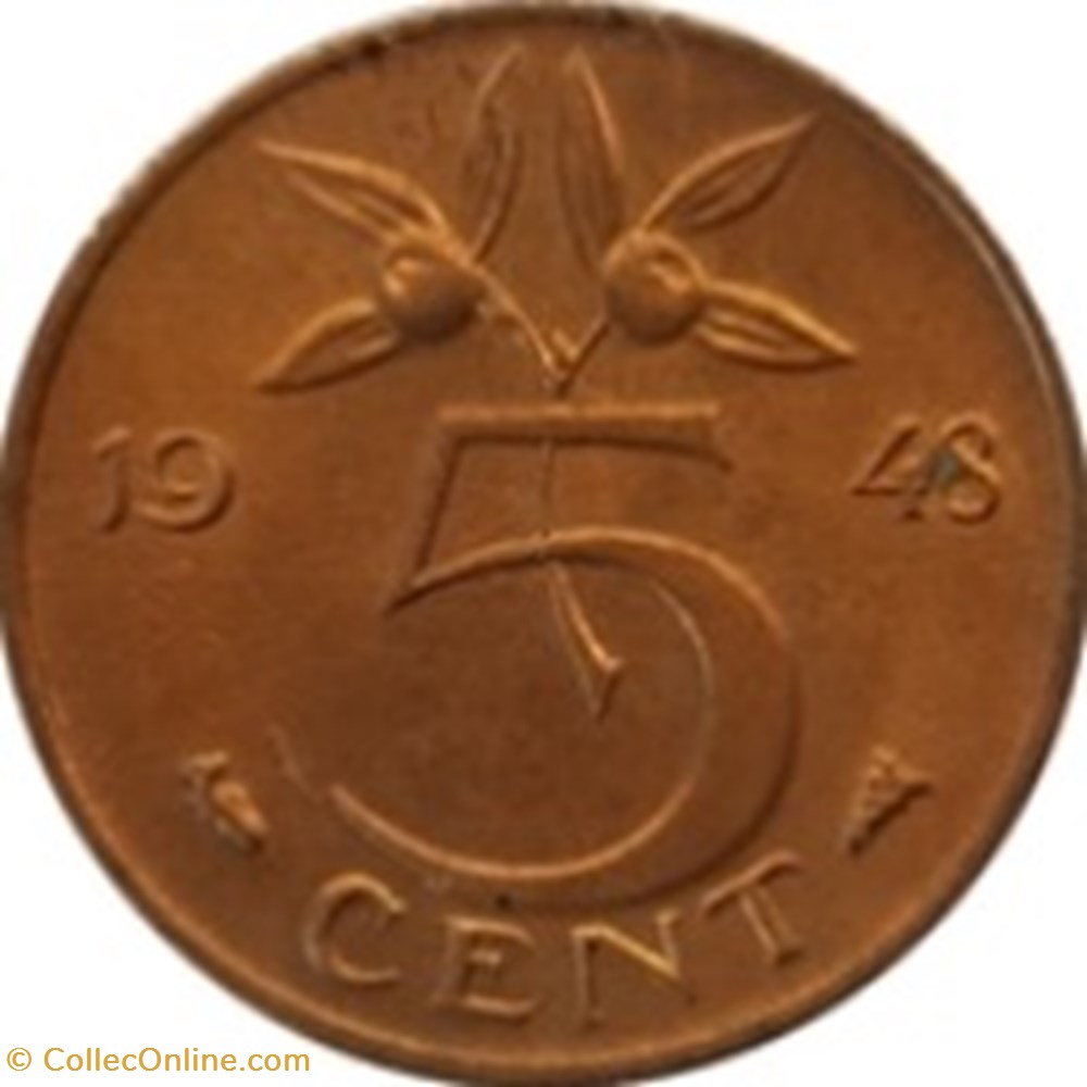 5 Cent Pays-Bas 1948 monnaies monde 5 cent pays bas 1948