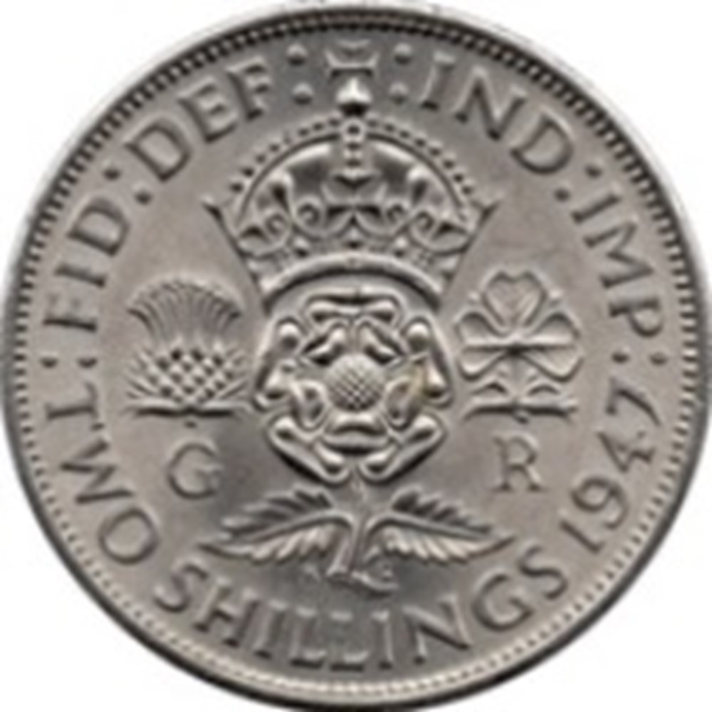 monnaies monde royaume uni 2 shillings angleterre george vi 1949