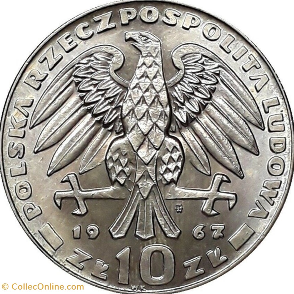10 Zlotys Pologne 1967 monnaies monde 10 zlotys pologne 1967